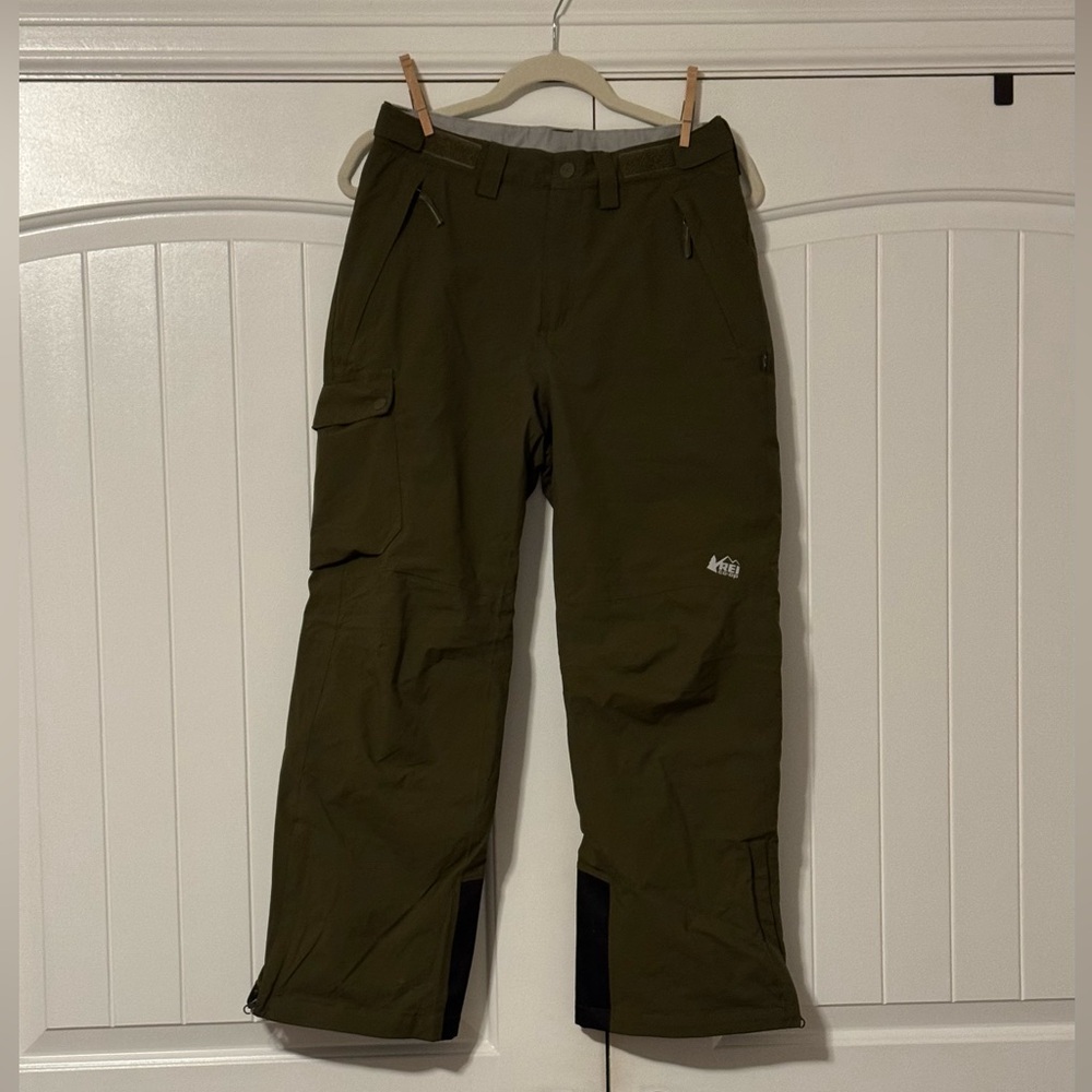 REI CO-OP Growth Spurt Fleece Lined Snowboard Ski Snow Pants Kids Large